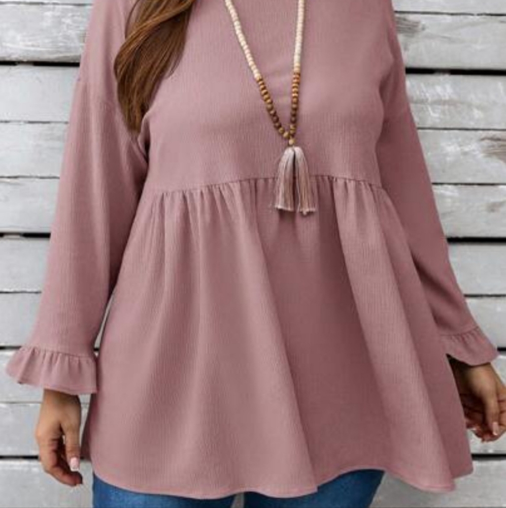 Carole Christian Mauve Babydoll Top
